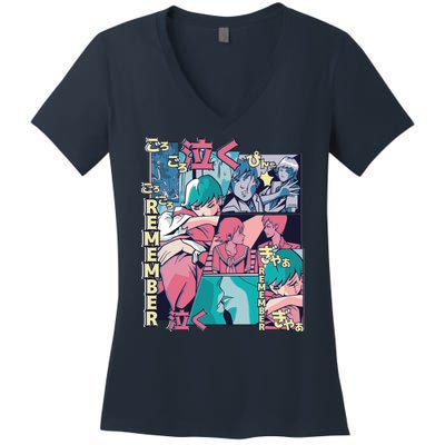 Remember Anime Women's V-Neck T-Shirt