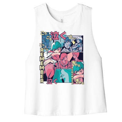 Remember Anime Women's Racerback Cropped Tank