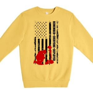 Remember Everyone Deployed Support Our Troops Premium Crewneck Sweatshirt