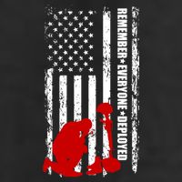 Remember Everyone Deployed Support Our Troops 7 Panel Mesh Trucker Snapback Hat