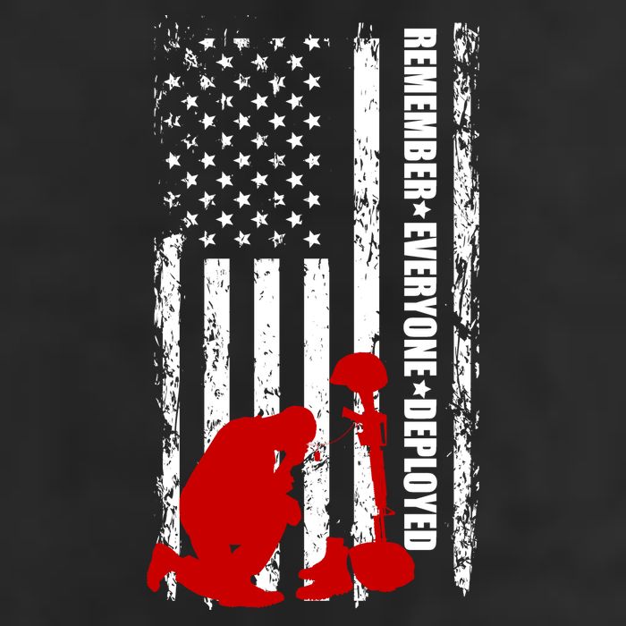 Remember Everyone Deployed Support Our Troops 7 Panel Mesh Trucker Snapback Hat