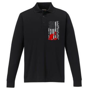 Remember Everyone Deployed Support Our Troops Performance Long Sleeve Polo