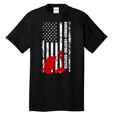 Remember Everyone Deployed Support Our Troops Tall T-Shirt