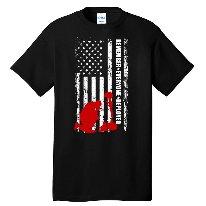 Remember Everyone Deployed Support Our Troops Tall T-Shirt