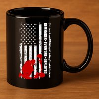 Remember Everyone Deployed Support Our Troops 11oz C Handle Ceramic Mug