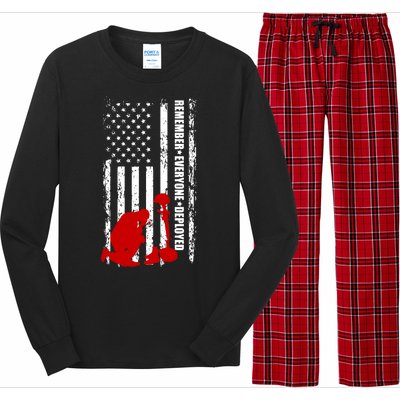 Remember Everyone Deployed Support Our Troops Long Sleeve Pajama Set