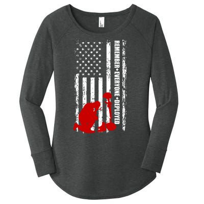 Remember Everyone Deployed Support Our Troops Women's Perfect Tri Tunic Long Sleeve Shirt