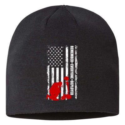 Remember Everyone Deployed Support Our Troops Sustainable Beanie