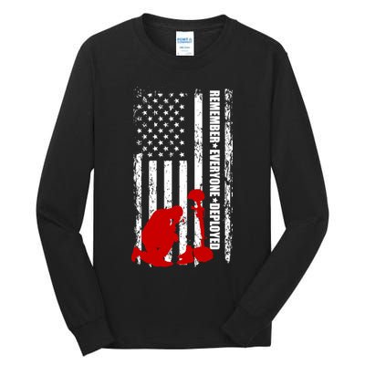 Remember Everyone Deployed Support Our Troops Tall Long Sleeve T-Shirt