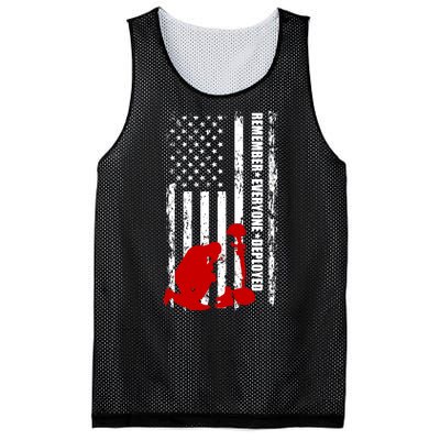 Remember Everyone Deployed Support Our Troops Mesh Reversible Basketball Jersey Tank