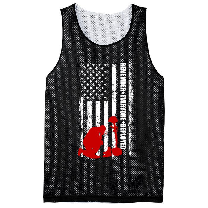 Remember Everyone Deployed Support Our Troops Mesh Reversible Basketball Jersey Tank