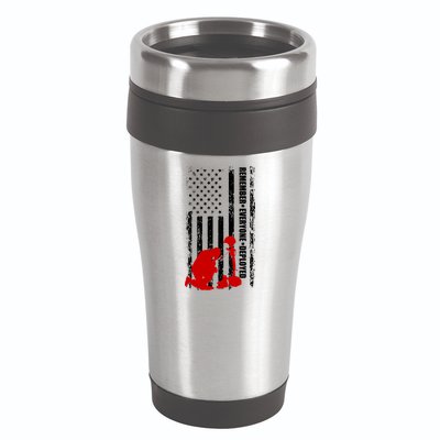 Remember Everyone Deployed Support Our Troops 16oz Travel Tumbler