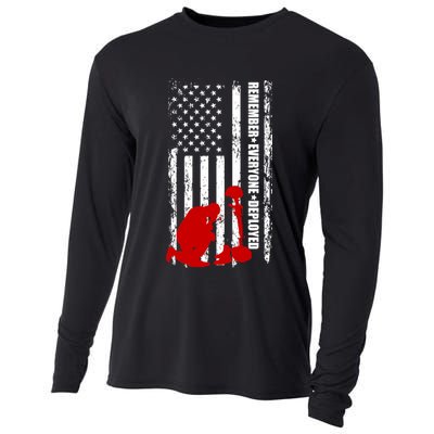 Remember Everyone Deployed Support Our Troops Cooling Performance Long Sleeve Crew