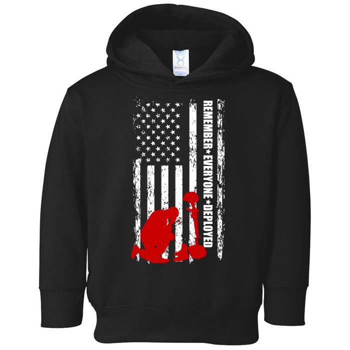 Remember Everyone Deployed Support Our Troops Toddler Hoodie