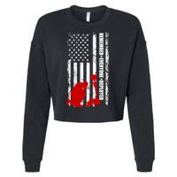 Remember Everyone Deployed Support Our Troops Cropped Pullover Crew