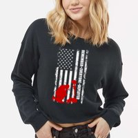 Remember Everyone Deployed Support Our Troops Cropped Pullover Crew