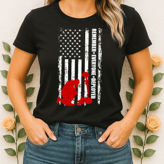 Remember Everyone Deployed Support Our Troops Womens T-Shirt