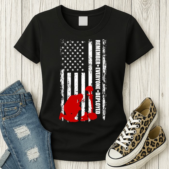 Remember Everyone Deployed Support Our Troops Womens T-Shirt
