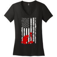 Remember Everyone Deployed Support Our Troops Women's V-Neck T-Shirt