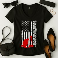Remember Everyone Deployed Support Our Troops Women's V-Neck T-Shirt