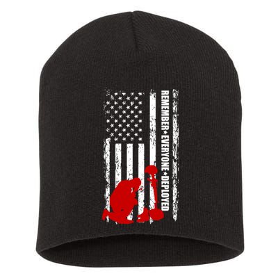 Remember Everyone Deployed Support Our Troops Short Acrylic Beanie