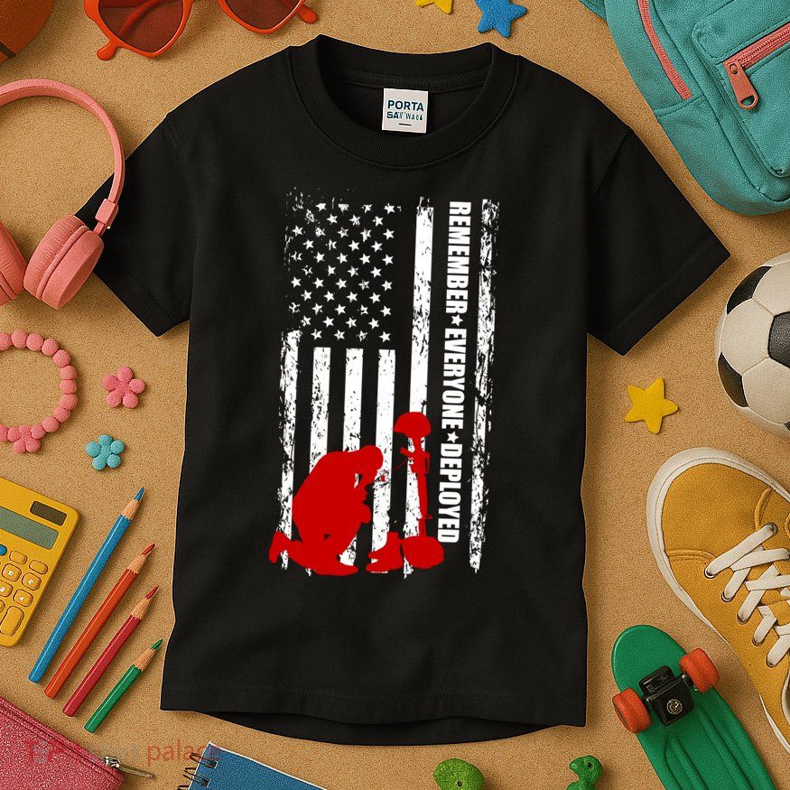 Remember Everyone Deployed Support Our Troops Kids T-Shirt