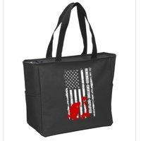 Remember Everyone Deployed Support Our Troops Zip Tote Bag