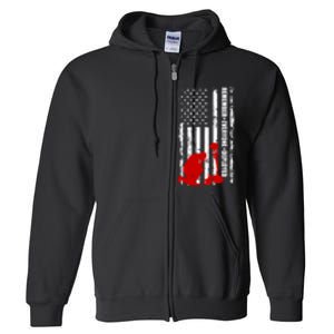 Remember Everyone Deployed Support Our Troops Full Zip Hoodie