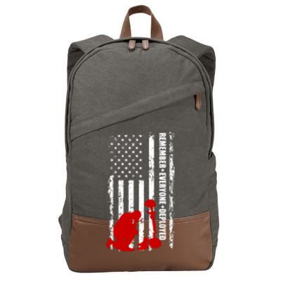 Remember Everyone Deployed Support Our Troops Cotton Canvas Backpack