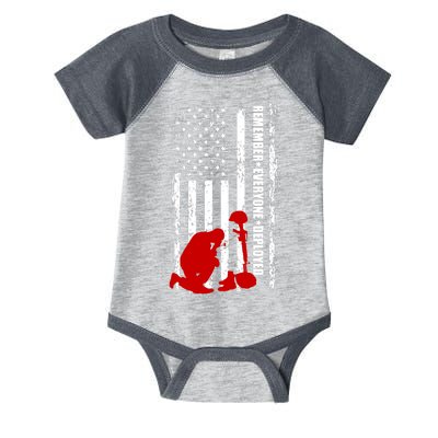 Remember Everyone Deployed Support Our Troops Infant Baby Jersey Bodysuit