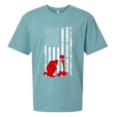 Remember Everyone Deployed Support Our Troops Sueded Cloud Jersey T-Shirt