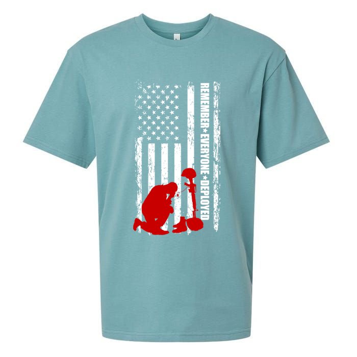 Remember Everyone Deployed Support Our Troops Sueded Cloud Jersey T-Shirt