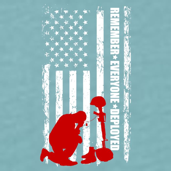 Remember Everyone Deployed Support Our Troops Sueded Cloud Jersey T-Shirt