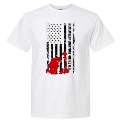 Remember Everyone Deployed Support Our Troops Garment-Dyed Heavyweight T-Shirt