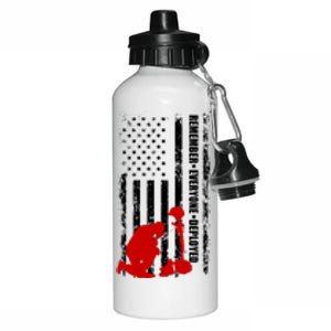 Remember Everyone Deployed Support Our Troops Aluminum Water Bottle 