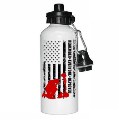 Remember Everyone Deployed Support Our Troops Aluminum Water Bottle