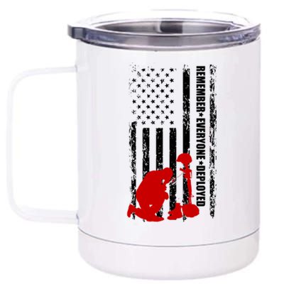 Remember Everyone Deployed Support Our Troops 12 oz Stainless Steel Tumbler Cup