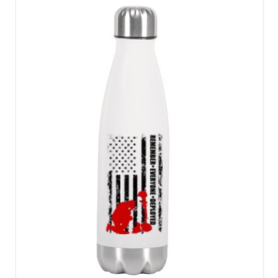 Remember Everyone Deployed Support Our Troops Stainless Steel Insulated Water Bottle