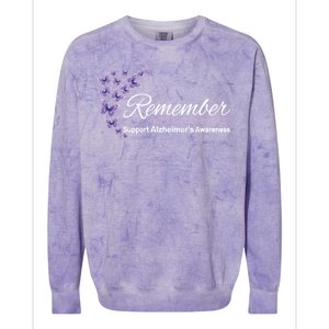 Remember For Those Who Cannot Alzheimers Awareness Colorblast Crewneck Sweatshirt