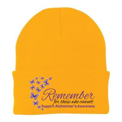 Remember For Those Who Cannot Alzheimers Awareness Knit Cap Winter Beanie