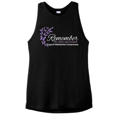 Remember For Those Who Cannot Alzheimers Awareness Ladies PosiCharge Tri-Blend Wicking Tank