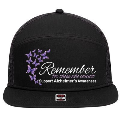 Remember For Those Who Cannot Alzheimers Awareness 7 Panel Mesh Trucker Snapback Hat