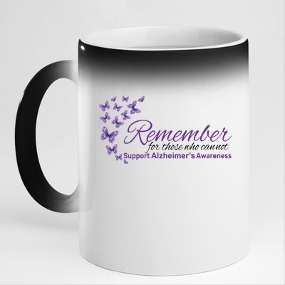 Remember For Those Who Cannot Alzheimers Awareness 11oz Black Color Changing Mug