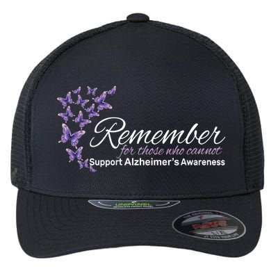 Remember For Those Who Cannot Alzheimers Awareness Flexfit Unipanel Trucker Cap