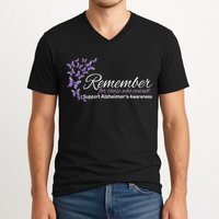 Remember For Those Who Cannot Alzheimers Awareness V-Neck T-Shirt