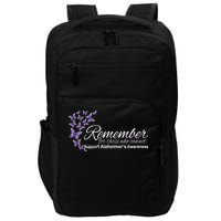 Remember For Those Who Cannot Alzheimers Awareness Impact Tech Backpack