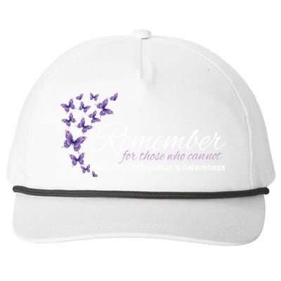 Remember For Those Who Cannot Alzheimers Awareness Snapback Five-Panel Rope Hat