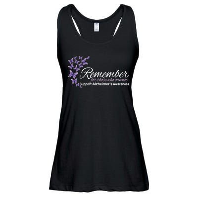 Remember For Those Who Cannot Alzheimers Awareness Ladies Essential Flowy Tank