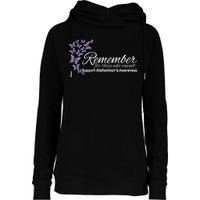 Remember For Those Who Cannot Alzheimers Awareness Womens Funnel Neck Pullover Hood