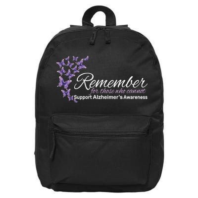 Remember For Those Who Cannot Alzheimers Awareness 16 in Basic Backpack